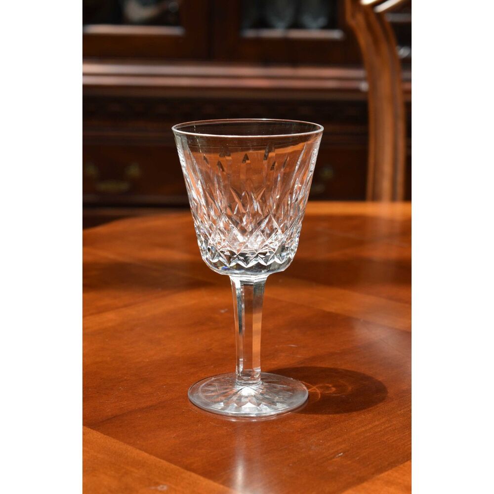 Waterford Lismore Claret Wine Glass Crystal Signed Ireland 5 7/8in Single